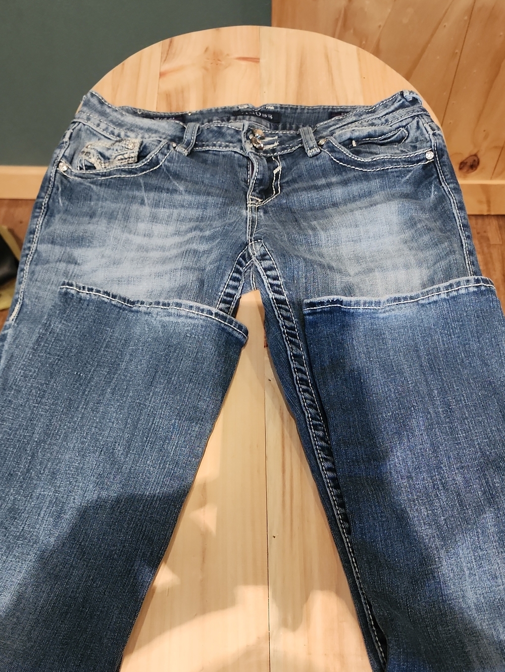 Vigoss Faded Blue Kids Denim Jeans with Distress